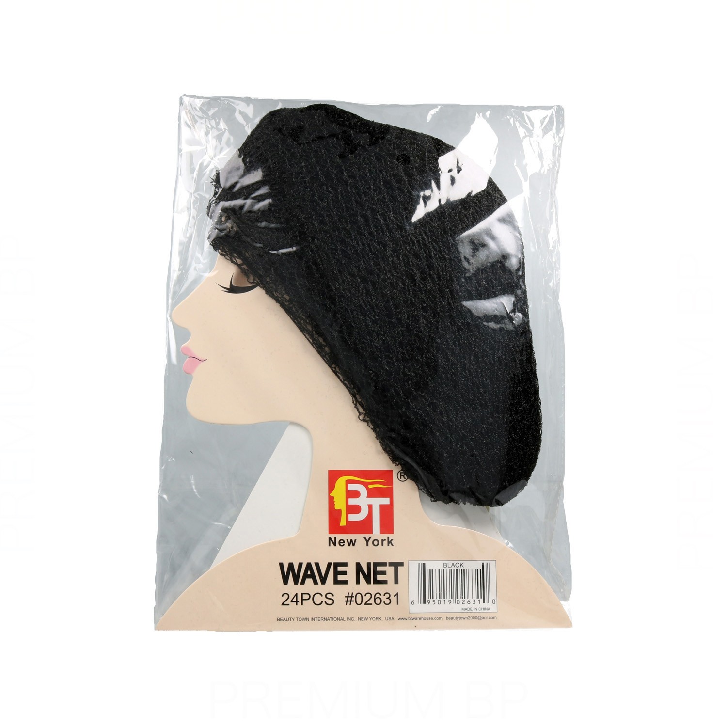 Beauty Town Wave Net Negro 24 unidades